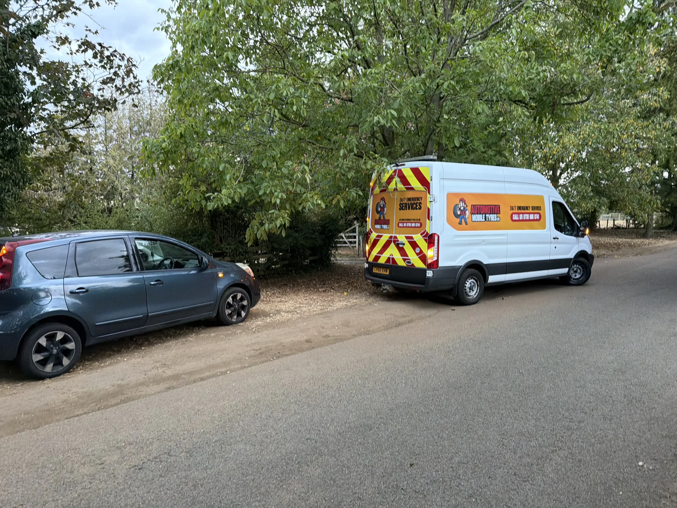 Automotive Mobile Tyres branded fitting van